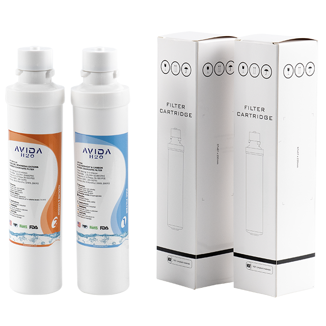 Avida H2O Replacement Filter Pack – UF & ACF Filter + Alkaline Filter (2-Pack) – Multi-Layer Filtration, Mineral Enrichment, Improved Taste